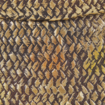 Pflanzenständer gold mit Holzbeinen 36 cm LIMANI