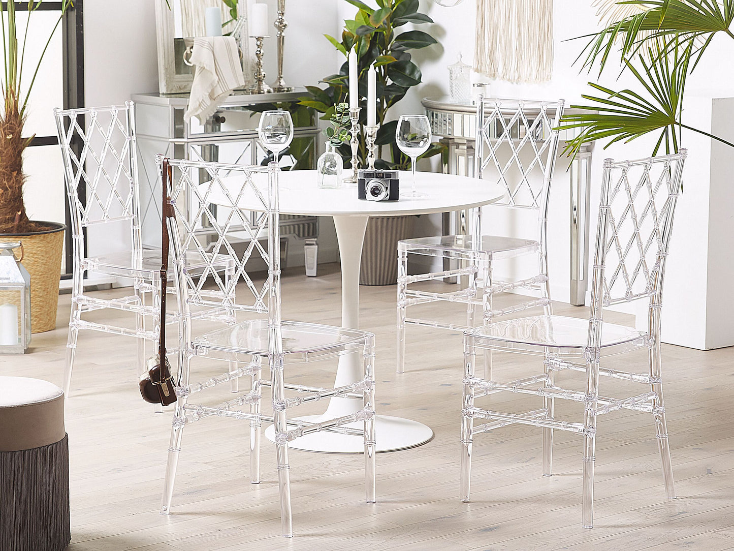 Esszimmerstuhl 2er Set CLARION Transparent