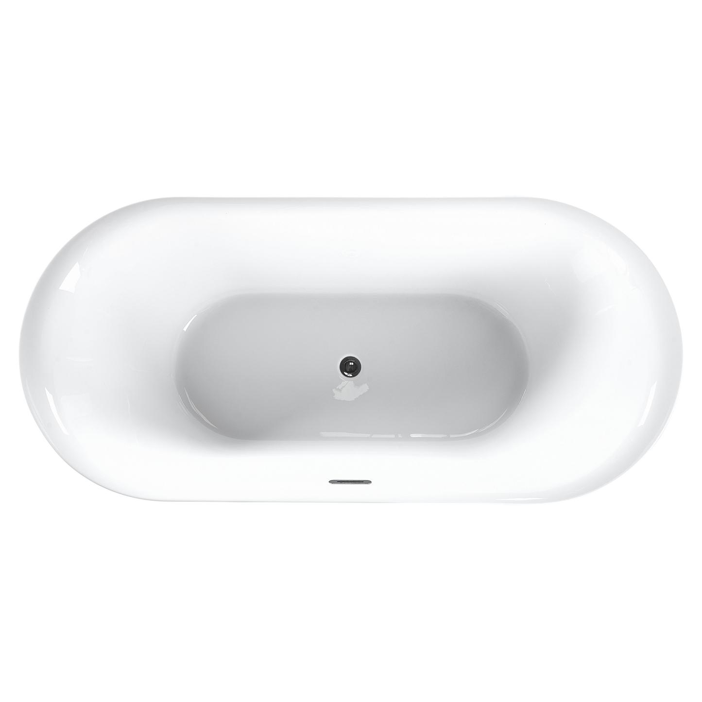 Badewanne freistehend weiss oval 160 x 75 cm CARRERA