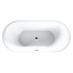 Badewanne freistehend weiss oval 160 x 75 cm CARRERA
