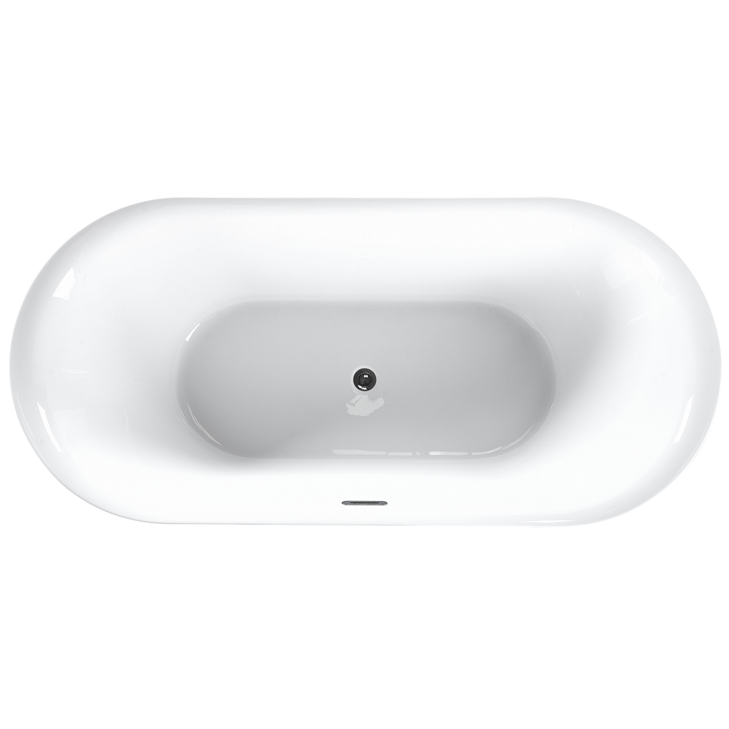 Badewanne freistehend weiss oval 180 x 80 cm CARRERA