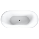 Badewanne freistehend weiss oval 180 x 80 cm CARRERA