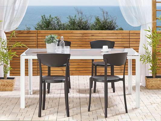 Gartenstuhl 4er Set VIESTE Schwarz