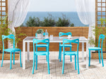Set mit 6 Stühlen Kunststoff Türkis CAMOGLI