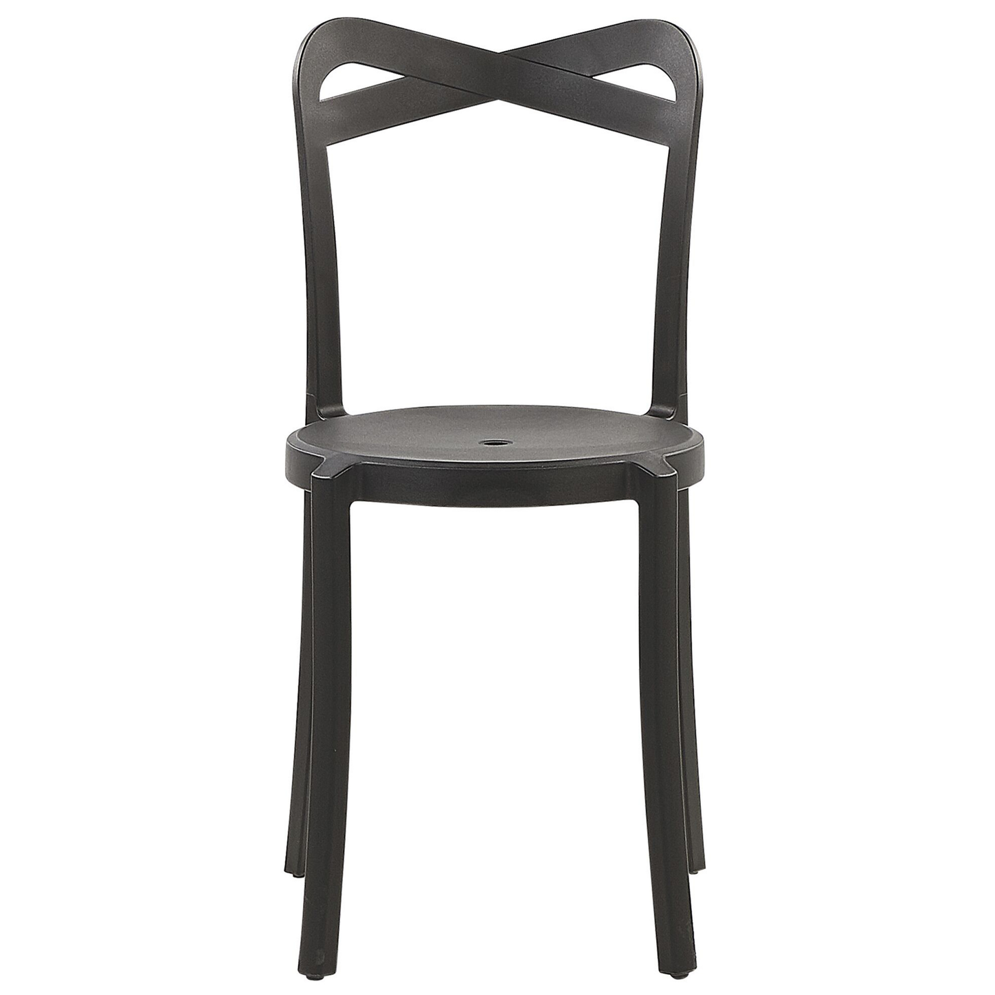 Set mit 4 Stühlen Kunststoff Schwarz CAMOGLI