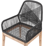 Set mit 2 Stühlen und Sitzkissen OLBIA Kunststoff Schwarz
