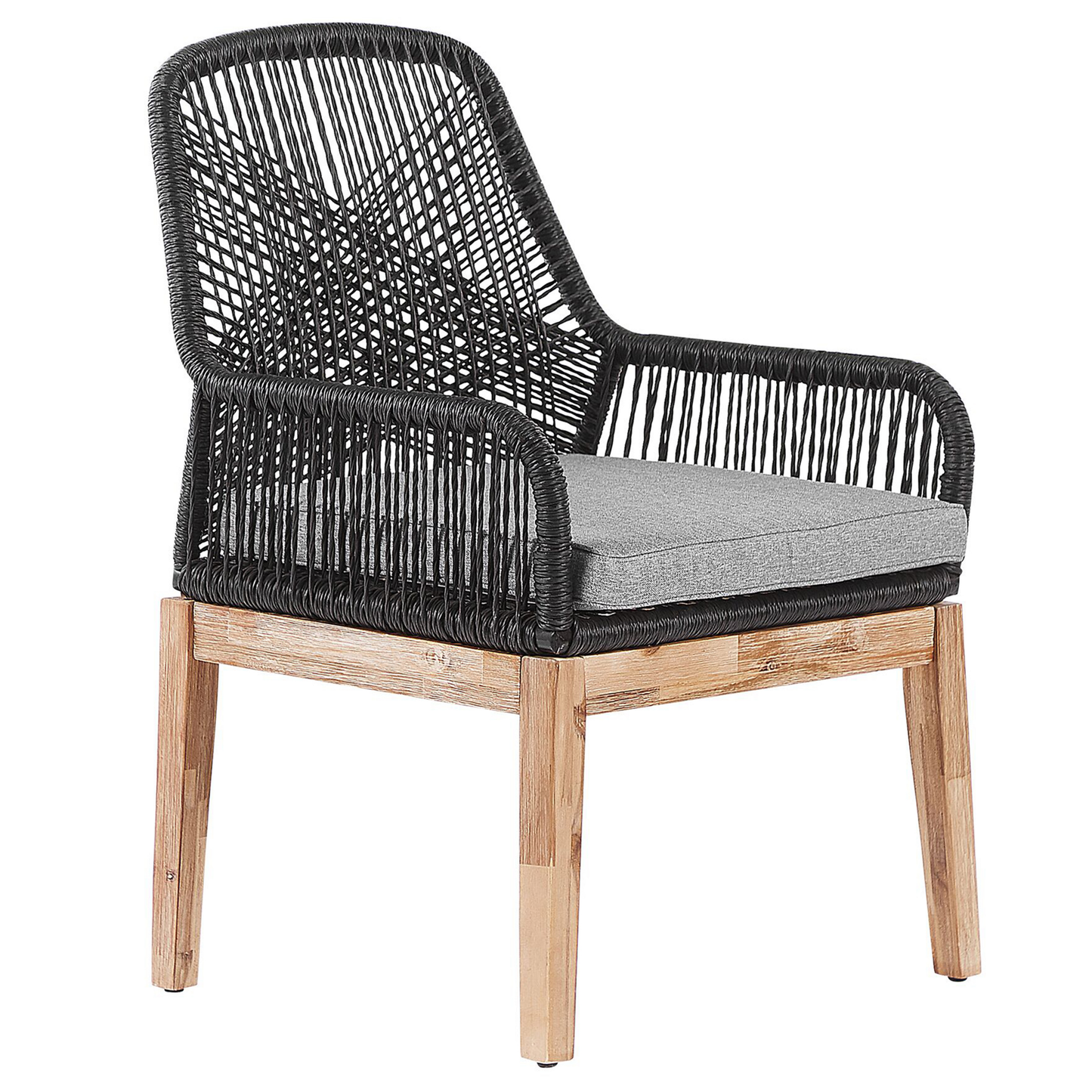 Gartenmöbel Set 6-Sitzer OLBIA inkl. Kissen Beton Schwarz