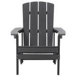 Gartenstuhl ADIRONDACK mit Fussstütze Dunkelgrau