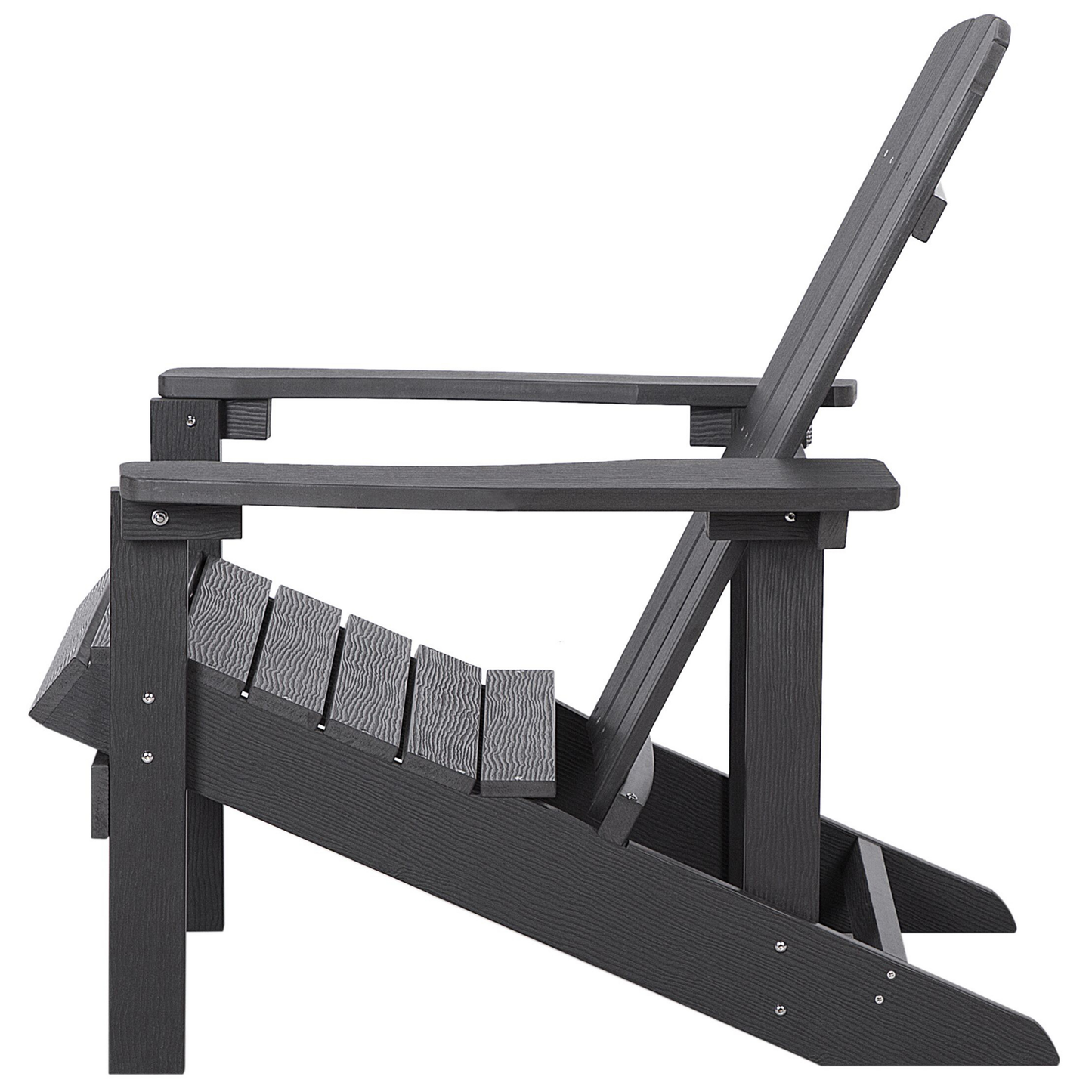 Gartenstuhl ADIRONDACK mit Fussstütze Dunkelgrau