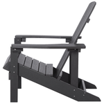 Gartenstuhl ADIRONDACK mit Fussstütze Dunkelgrau