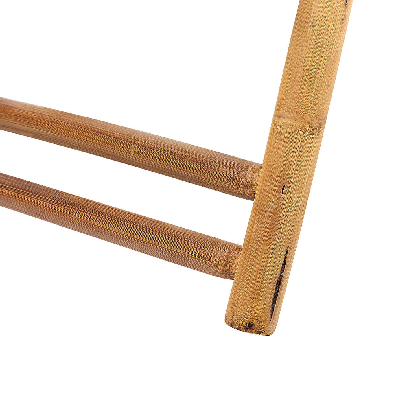 Gartenliege Bambusholz hellbraun Textil beige 2er Set ATRANI