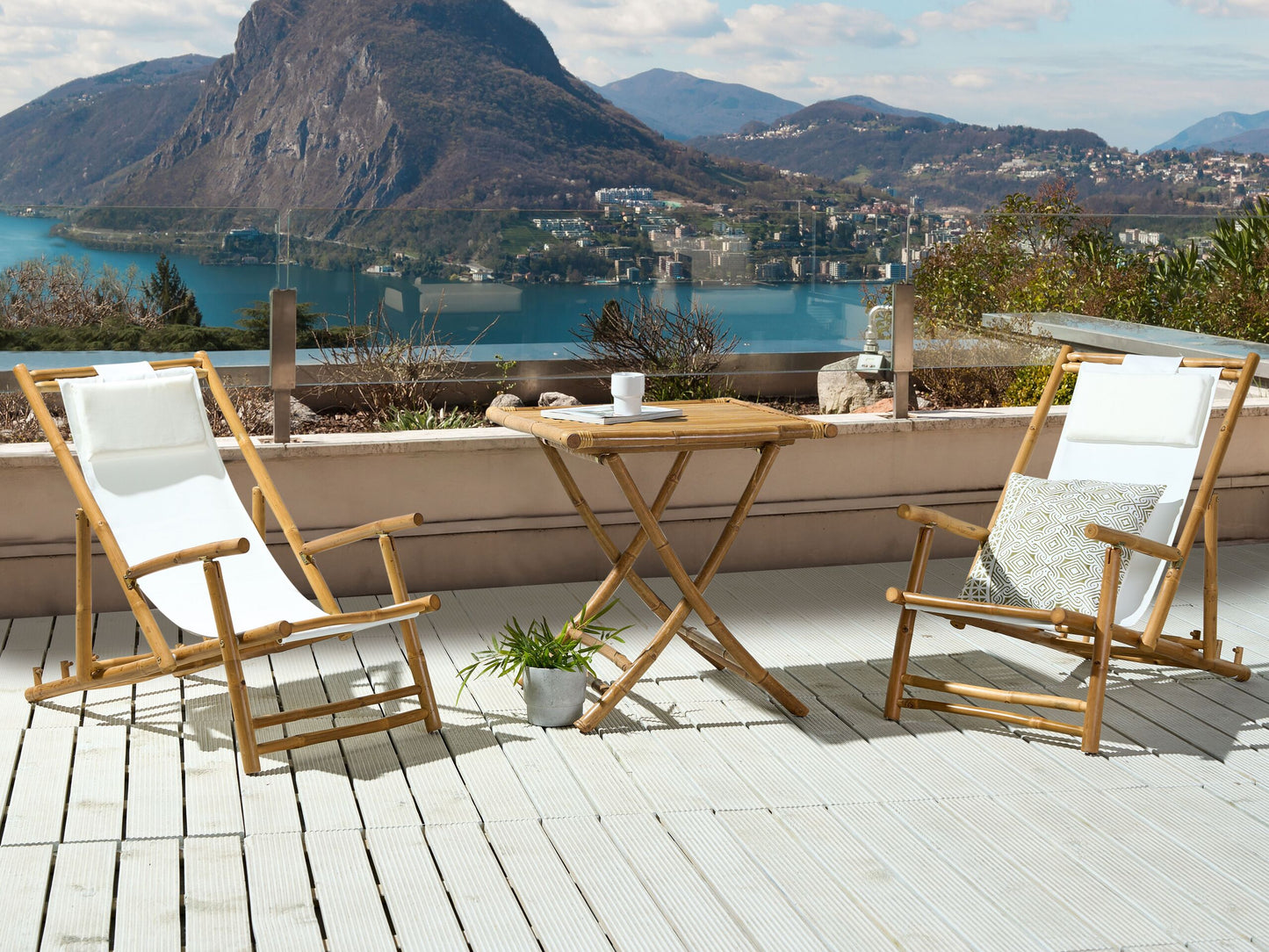 Bistro Set klappbar ATRANI/MOLISE Holz Hellbraun