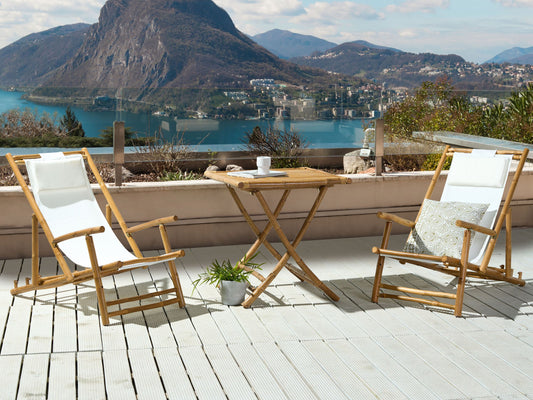 Bistro Set klappbar ATRANI/MOLISE Holz Hellbraun