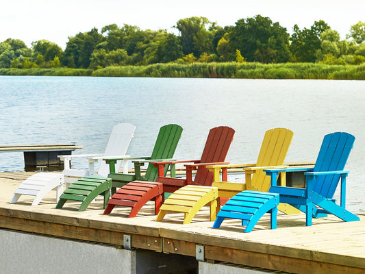 Garden Fusshocker ADIRONDACK Blau