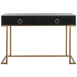Konsolentisch schwarz / gold 2 Schubladen WESTPORT