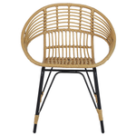 Bistro Set inkl. Kissen PELLARO Polyrattan Schwarz