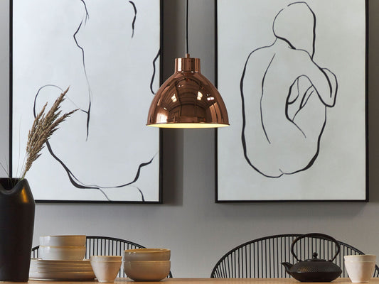 Hängelampe kupfer rund DARYA