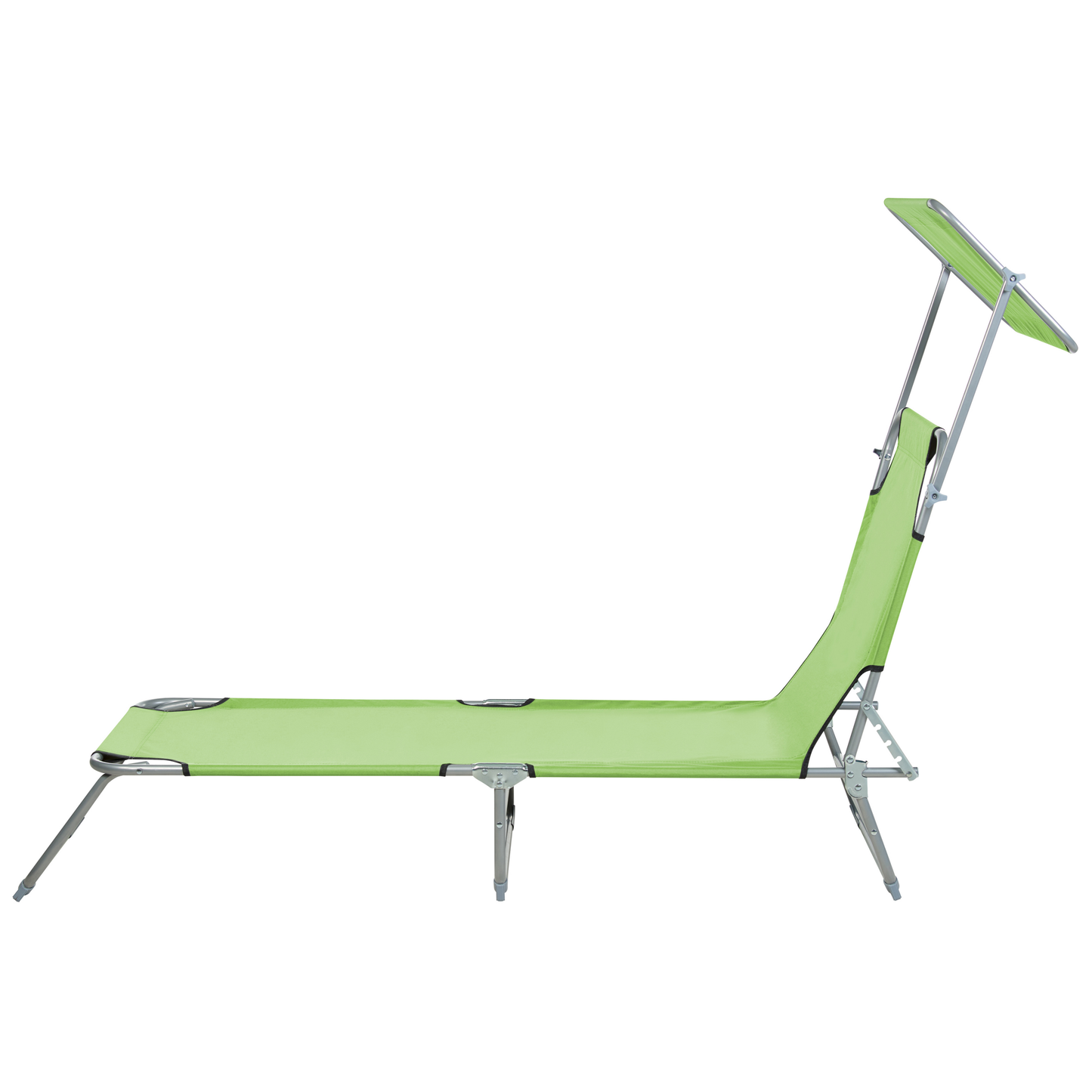 Gartenliege Stahl limettengrün Sonnendach verstellbar FOLIGNO
