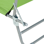 Gartenliege Stahl limettengrün Sonnendach verstellbar FOLIGNO