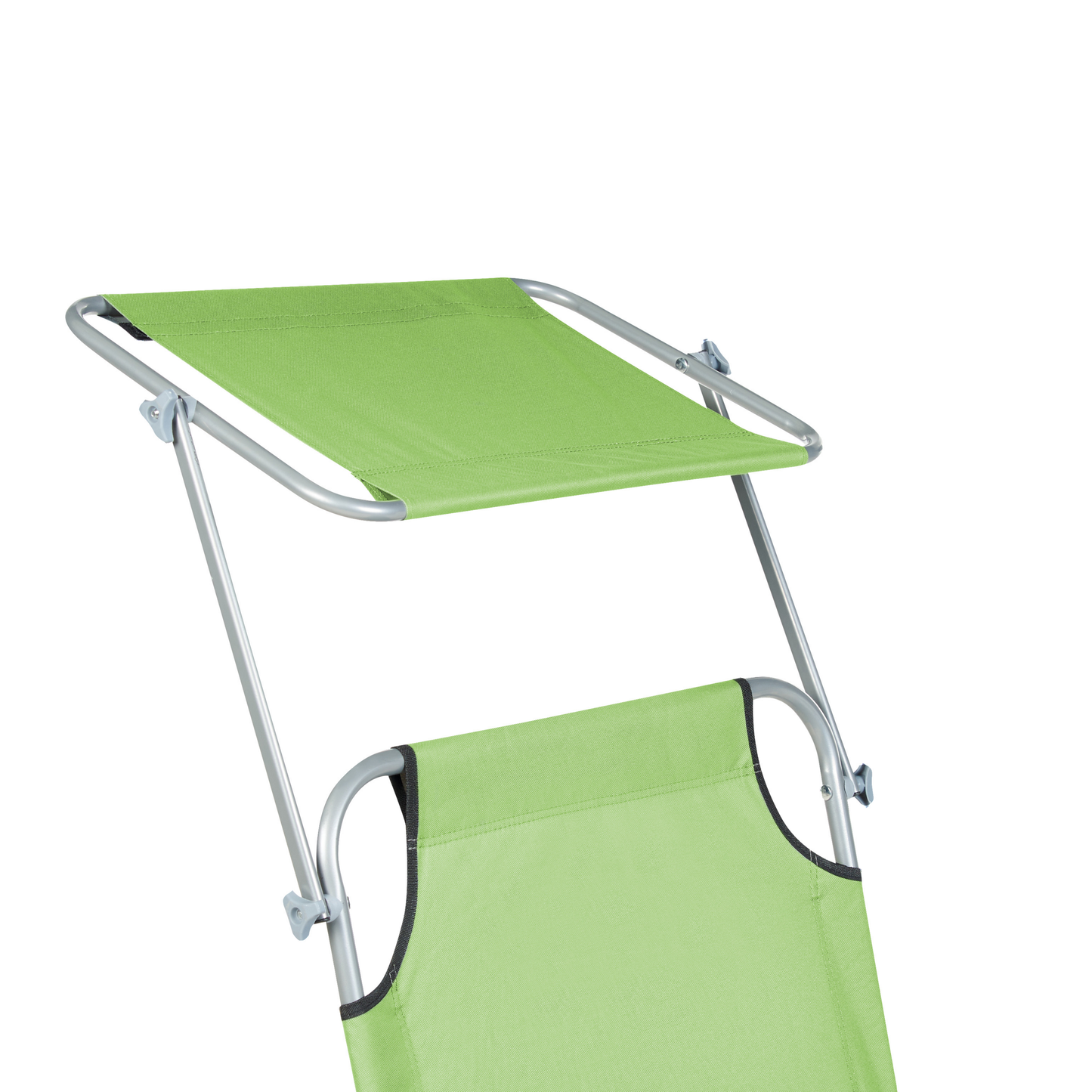 Gartenliege Stahl limettengrün Sonnendach verstellbar FOLIGNO