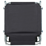 Gartenliege Stahl schwarz Sonnendach verstellbar FOLIGNO