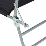 Gartenliege Stahl schwarz Sonnendach verstellbar FOLIGNO