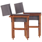 Gartenstuhl 2er Set CINE Akazienholz Grau