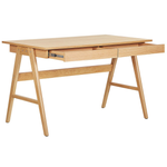 Schreibtisch heller Holzfarbton 120 x 70 cm 2 Schubladen SHESLAY