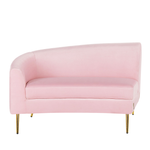 Sofa Samtstoff rosa geschwungene Form 4-Sitzer MOSS