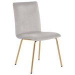Esszimmerstuhl 2er Set RUBIO Samtstoff Grau