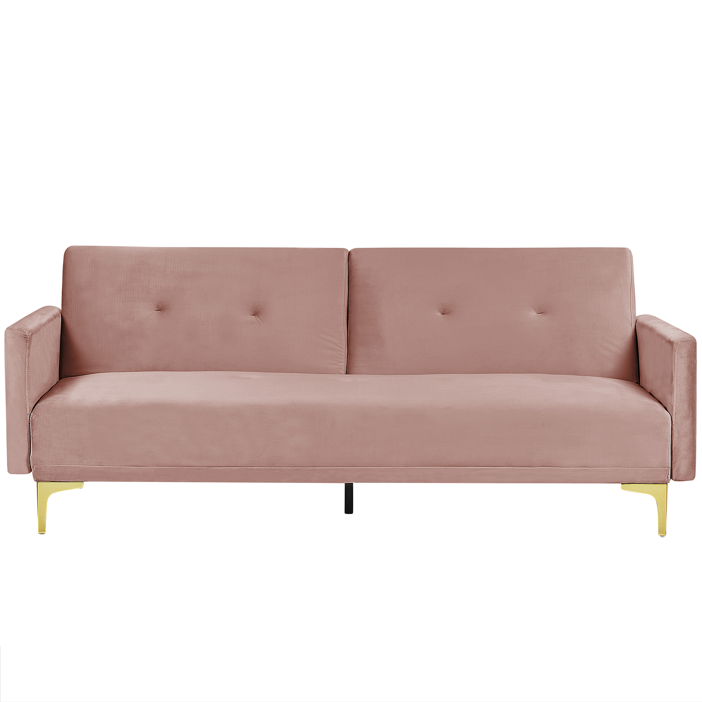 3-Sitzer Schlafsofa Samtstoff rosa / gold LUCAN