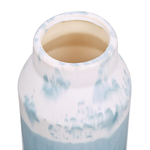 Steinzeug Blumenvase 26 Blau Weiss CHAMAIZI