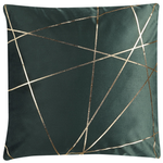 Dekokissen 2er Set PINUS Samtstoff 45 x 45 cm Dunkelgrün Geometrisches Muster