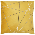 Dekokissen 2er Set PINUS Samtstoff 45 x 45 cm Gelb Geometrisches Muster