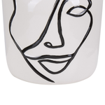 Blumenvase AGRINION Steinzeug 19 cm Weiss