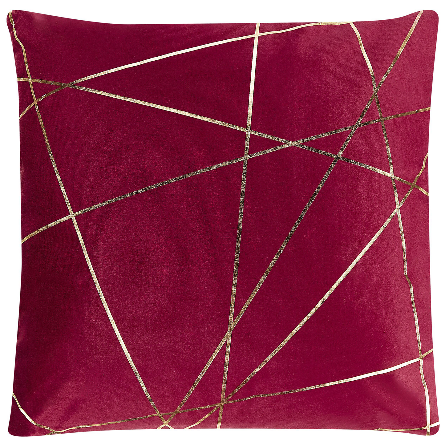 Dekokissen 2er Set PINUS Samtstoff 45 x 45 cm Rot Geometrisches Muster
