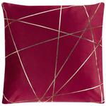 Dekokissen 2er Set PINUS Samtstoff 45 x 45 cm Rot Geometrisches Muster
