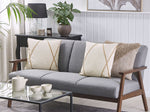 Dekokissen 2er Set LICUALA 45 x 45 cm Beige Geometrisches Muster