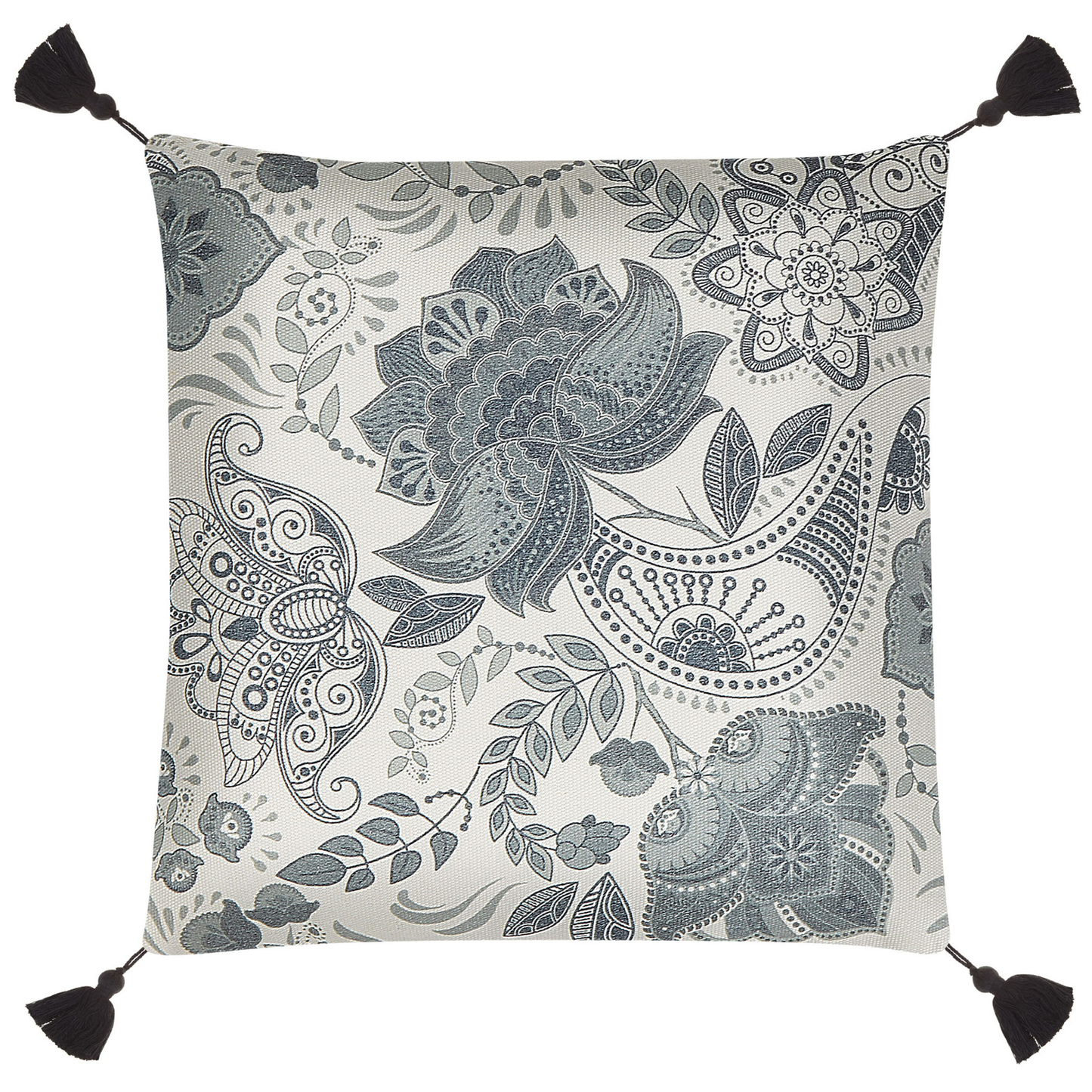 Kissen 2er Set Grau BLECHNUM 45 x 45 cm
