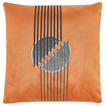 Dekokissen 2er Set CEROPEGIA Samtstoff 45 x 45 cm Orange Geometrisches Muster