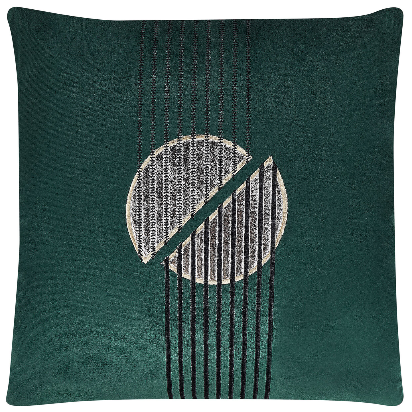 Dekokissen 2er Set CEROPEGIA Samtstoff 45 x 45 cm Smaragdgrün Geometrisches Muster