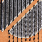 Dekokissen 2er Set CEROPEGIA Samtstoff 45 x 45 cm Orange Geometrisches Muster