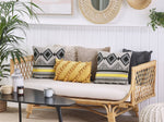 Kissen 2er Set Stickerei Beige TAXUS 45 x 45 cm