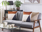 Dekokissen 2er Set CAMPSIS Samtstoff 45 x 45 cm Bunt Geometrisches Muster