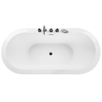 Badewanne freistehend schwarz mit Armatur oval 170 x 80 cm EMPRESA
