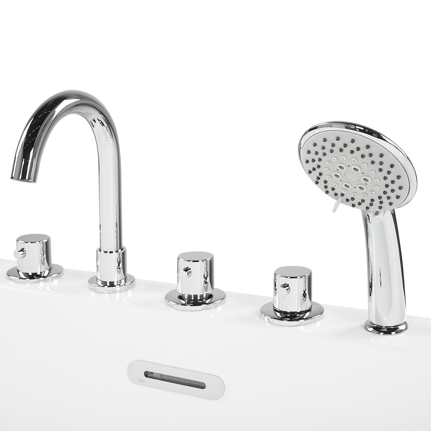 Badewanne freistehend schwarz mit Armatur oval 170 x 80 cm EMPRESA