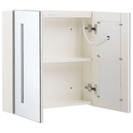 Bad-Spiegelschrank LED CHABUNCO 60 cm 60 cm Weiss