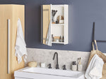 Bad Spiegelschrank weiss / silber mit LED-Beleuchtung 40 x 60 cm MALASPINA