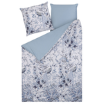 Bettwäsche-Set BALLARD Baumwollsatin 155 x 220 cm Blau