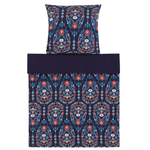 Bettwäsche-Set MADRONA Baumwollsatin 135 x 200 cm Dunkelblau